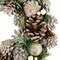 13.5" Green Pine Needle Christmas Wreath with Pinecones Unlit Holiday Decoration